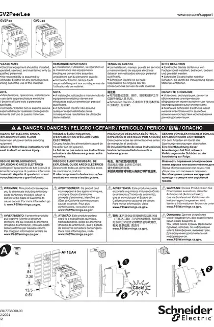 schneider施耐德GV2 P_L Motor circuit-breakers - 说明页